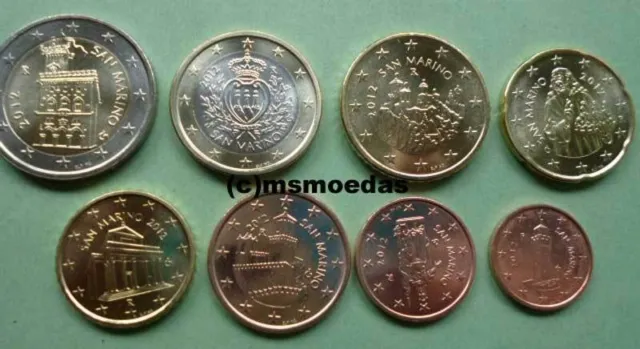 San Marino KMS 8 Euromünzen mit 1 Cent bis 2 Euro Münzen coin Jahr Motiv Wahl