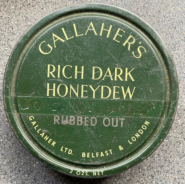 GALLAHER'S RICH DARK Honeydew Tobacco tin ( Rare small size ) $32.00