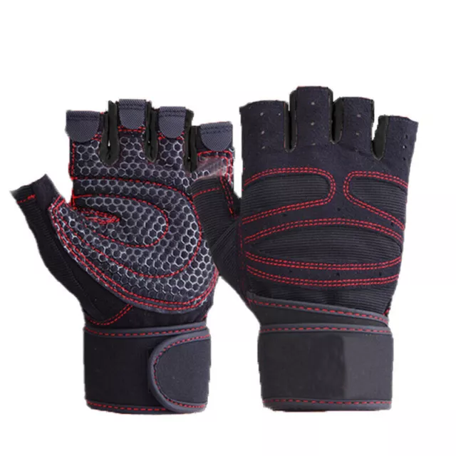 Weight Lifting Gloves Gym Bodybuilding Fitness Workout Cycling Crossfit Men AU 2
