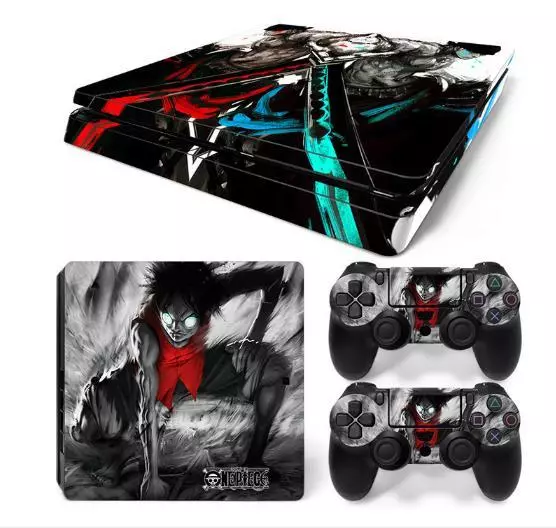 One Piece Anime Sony PS4 Playstation 4 SLIM Skin Aufkleber Schutzfolie PVC Neu