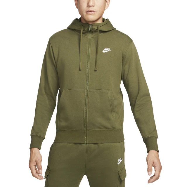 Nike Felpa da Uomo con Cappuccio e Zip Club Verde Taglia S Cod BV2648-326