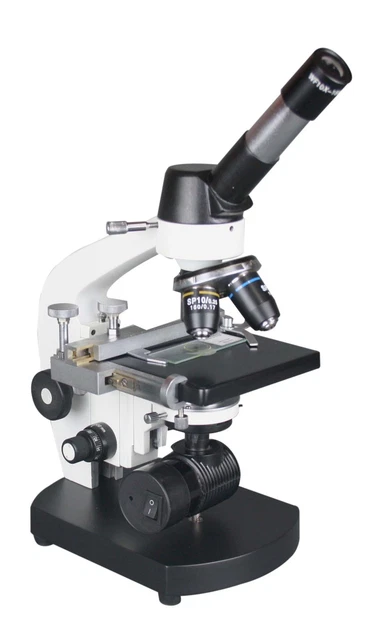 ALL METAL 2500X High Power Compound Medical LED Battery Microscope w 3D ...