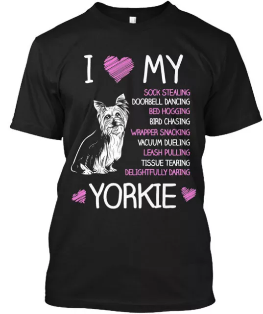 I Love My Yorkie Tee T-Shirt Made in the USA Size S to 5XL