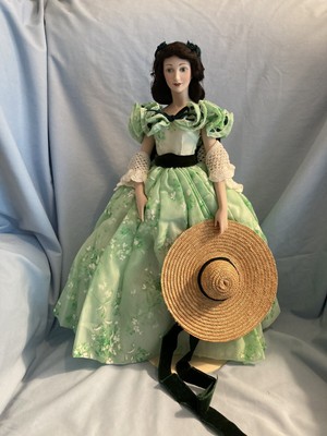 Franklin Heirloom Gone With The Wind Scarlett O'Hara Green Drapery Dress Doll