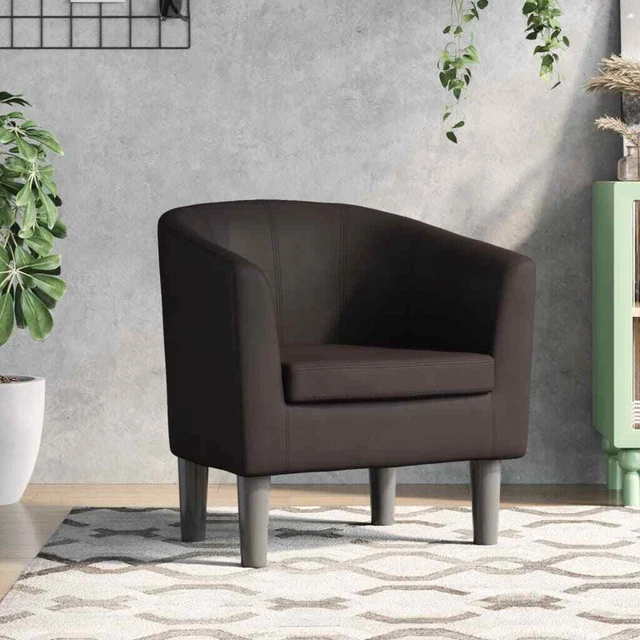 Clubsessel mit Fußhocker Sessel Cocktailsessel Loungesessel Kunstleder vidaXL