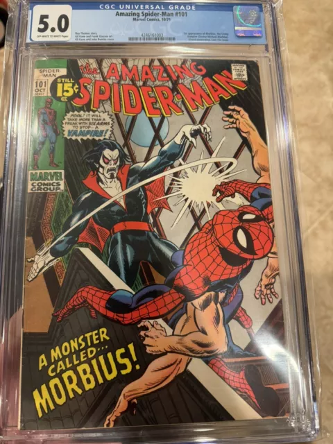 Amazing Spider-Man #101 CGC 5.0 1971 3718380014 1st app. Morbius