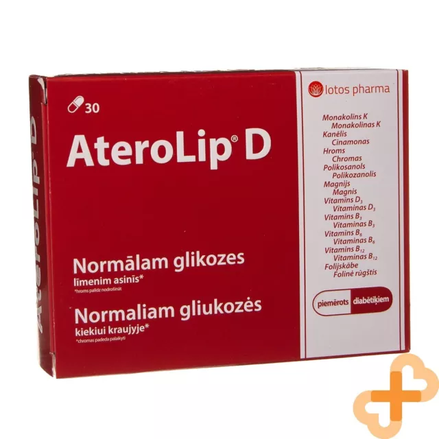 ATEROLIP D 30 Capsules  Food Supplement For Normal Glucose Level in Blood