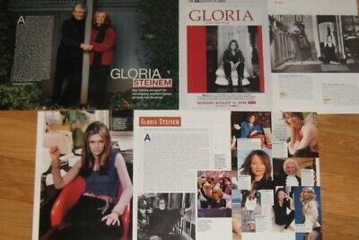 Gloria Steinem FULL PAGED magazine CELEBRITY CLIPPINGS photos article
