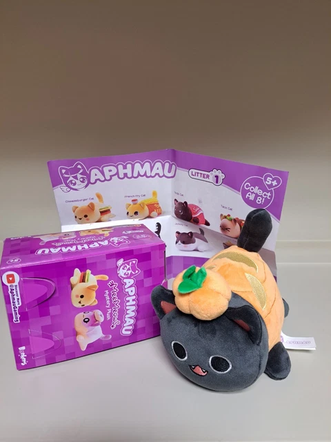 Aphmau HALLOWEEN Plush Litter 1 PUMPKIN CAT 5" 🎃🎃🎃
