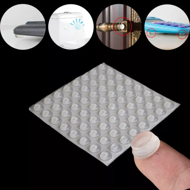100pcs Door Protector Transparent Absorb Impact Shock Self-adhesive Noise