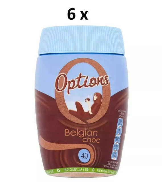 Options Salted Caramel Hot Chocolate Drink (Multipack of 6 x 220 g Jars)