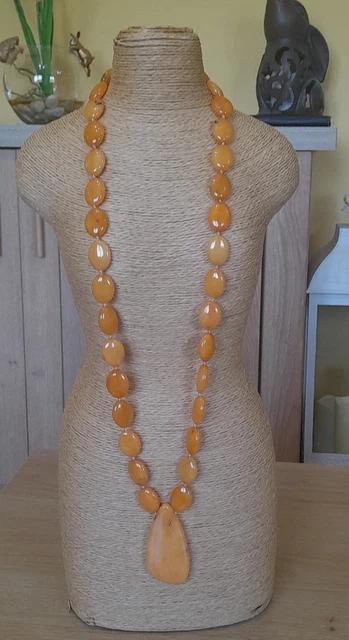 LOLA ROSE FRED Long Necklace Papaya Quartz bnwt rrp 100