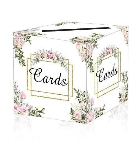 SietDESEO Wedding Card Box Wedding Favors Post Box Floral Money Box Card Box