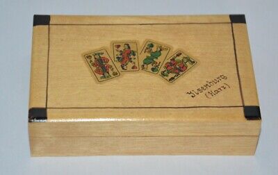 Kartenbox Holzbox Spielkartenbox Holz Box Kästchen Aufbewahrung Poker Skat Rome 