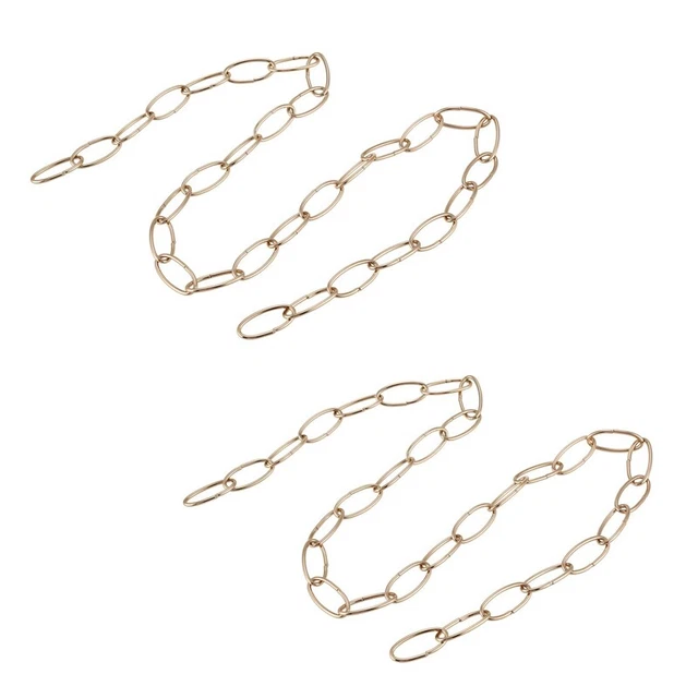 2X 1M Catena Resistente per Lampada A Sospensione Vintage Lampadario, Oro F5461