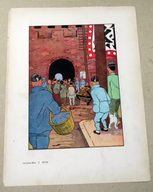 Tintin Herge Hors-Texte Le Lotus Bleu Ttbe