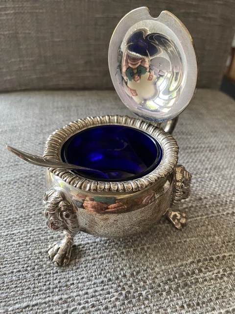 antique solid silver sauce Terrine Mappin & Webb, With Spoon
