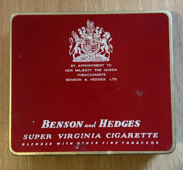 Vintage Benson & Hedges Super Virginia Empty Cigarette Tin