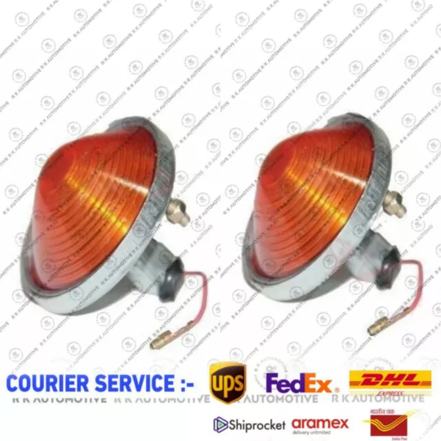 New Jeeps Parking or Turn Signal Amber Light For Willys CJ-3B CJ3 CJ5 CJ6