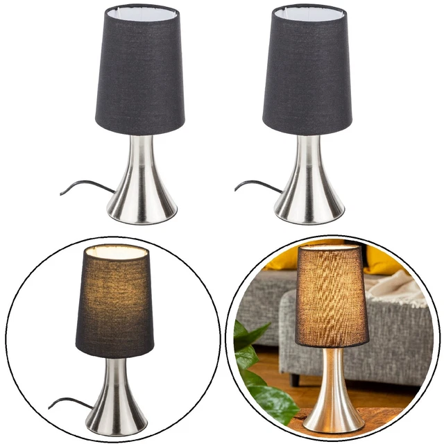 2 x Tischlampe Nachttischlampe touch Nacht 3 Stufen Tischleuchte 30cm auch LED