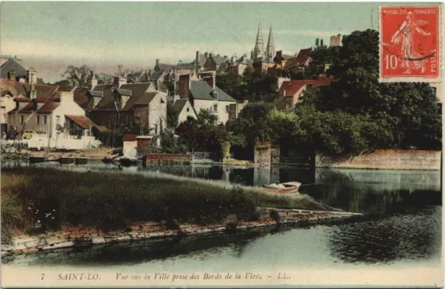 CPA St-LO - View of the City taken from the edges of the VIRE (149819)