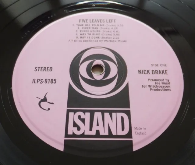 Nick Drake - Five Leaves Left // Orig 1st UK 1969 Pink Island LP Top Copy LISTEN