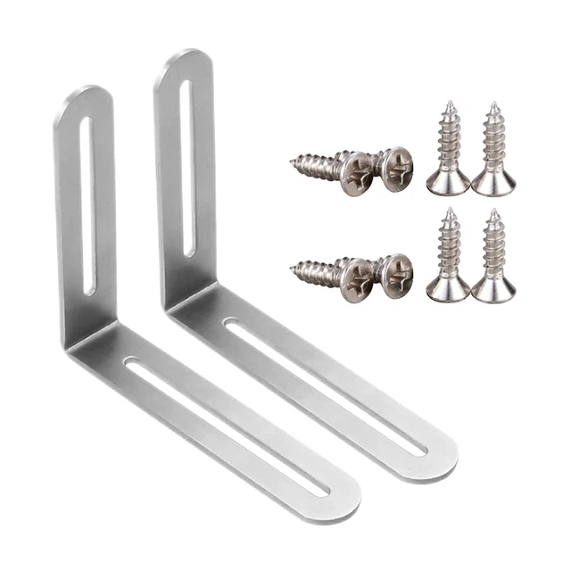 2 Staffe Angolari In Acciaio Inox 120x165x24mm - Rinforzo Per Mobili, Tavoli, Sedie - Foto 6