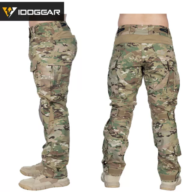 IDOGEAR G3 Military Pants w/ Knee Pads Camo Pants Trousers Airsoft Gear Hunting 3