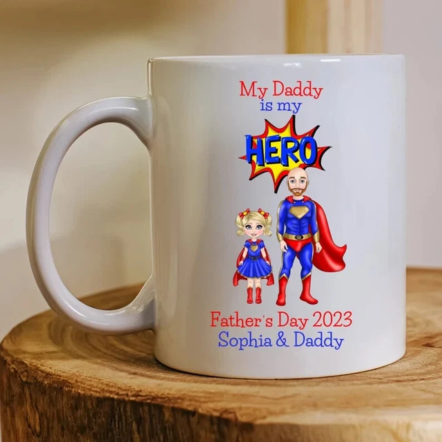 Dad is my held tasse, vater and tochter design 2