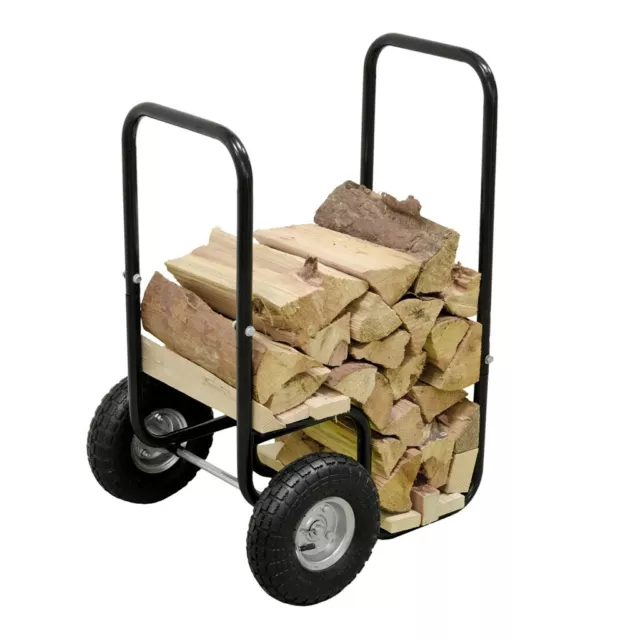 Chariot diable pour le transport des buches de bois de chauffage