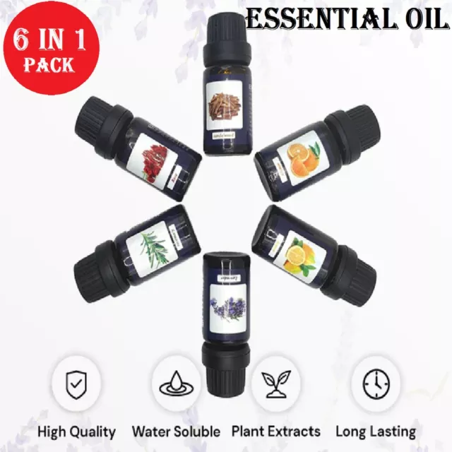 10ml Essential Oil Pure & Natural Aromatherapy Diffuser Fragrance Oils Massage