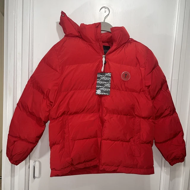 TRAPSTAR IRONGATE DETACHABLE Hooded Puffer Infrared Red Size Small Christmas NEW EUR 265,88