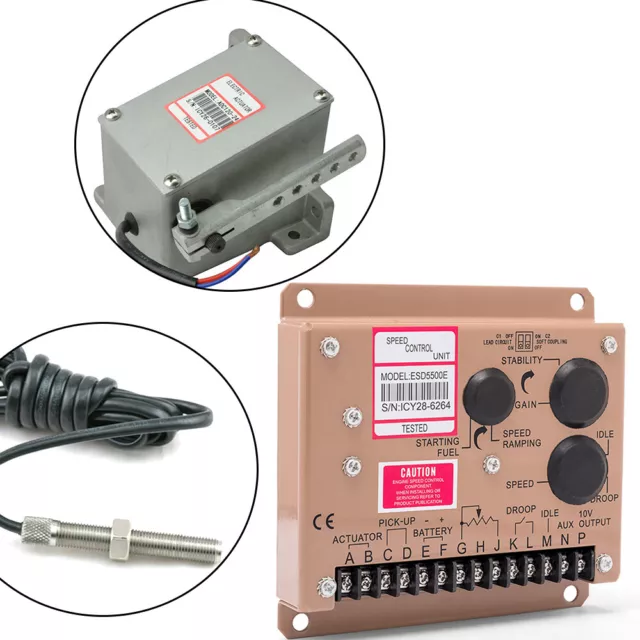 Electronic Engine Speed Controller Governor Magnetic Speed Sensor Actuator Set