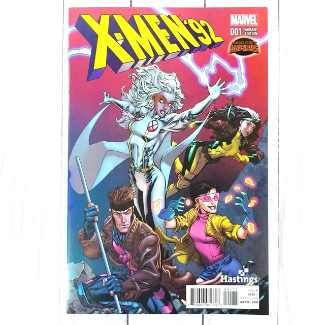 X-Men '92 #1, Marvel Comics 2015, Hastings Variant Cover, Secret Wars, VF/NM