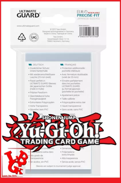 Pochettes Protection Cartes x 100 REFERMABLE Precise-Fit Sleeve protege Yu-Gi-Oh 3