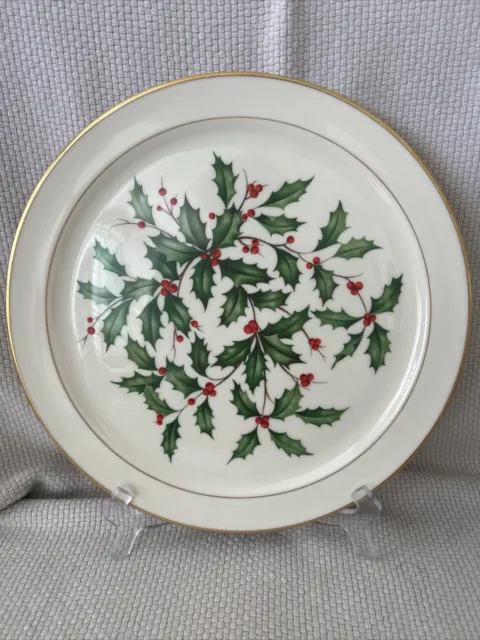 LENOX Holiday 12.75” Round Cake Plate Christmas Serving Platter~MINT CONDITION