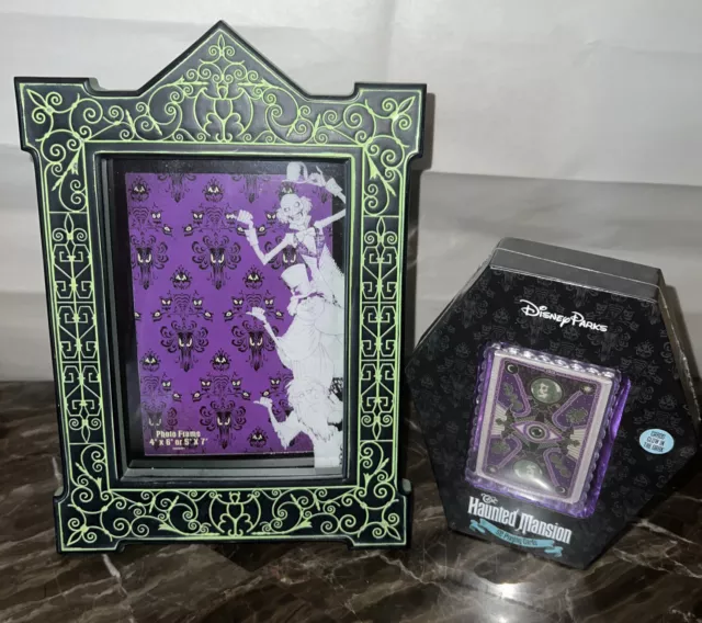 Disney Parks~Haunted Mansion Hitchhiking Ghost Photo Frame & Cards~Discontinued