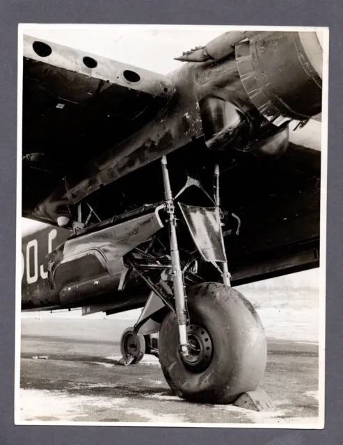 Short Stirling Bomber Main Gear Large Original Press Photo Raf Ww2
