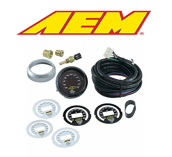 AEM 304402 OIL / Coolant / Trans Temperature Gauge 100300F (52Mm