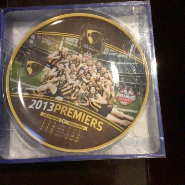 1Hawthorn Hawks 2013 Afl Premiers Team Image Collectors Plate Boxed