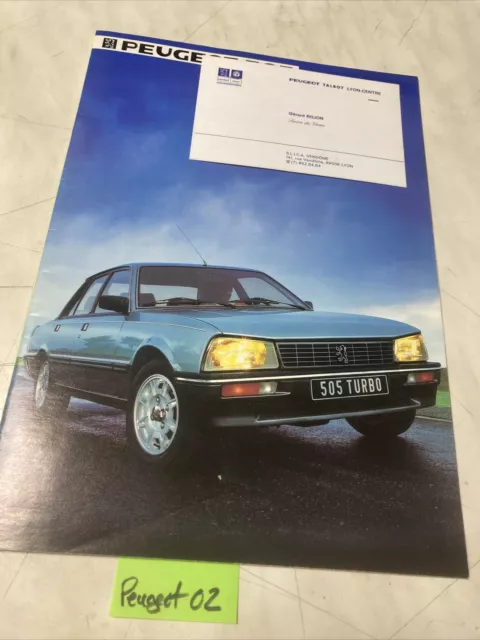 gamme Peugeot 505 1984 catalogue prospectus brochure de vente publicité