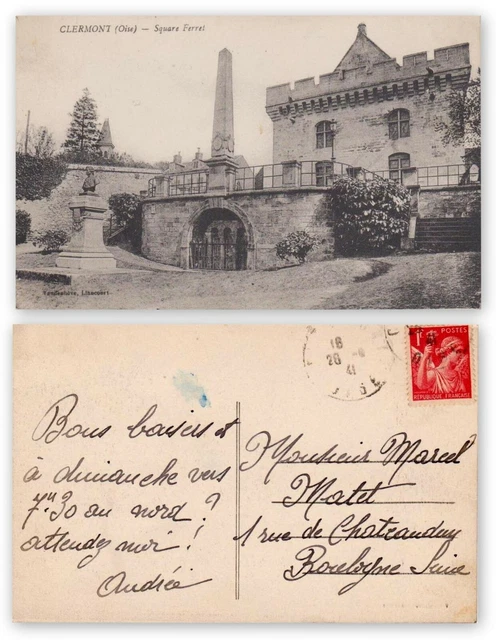 Carte postale (CPA) - Clermont - 60600 Oise - Square Ferret