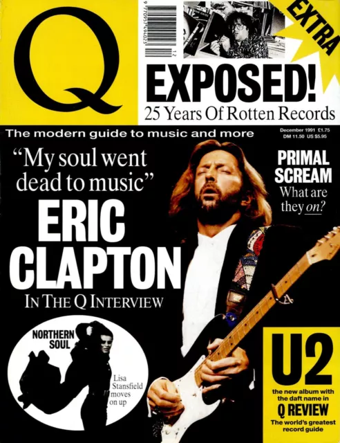 Q Magazine Issue 63 December 1991 U2 Primal Scream Lisa Stansfield Eric Clapton