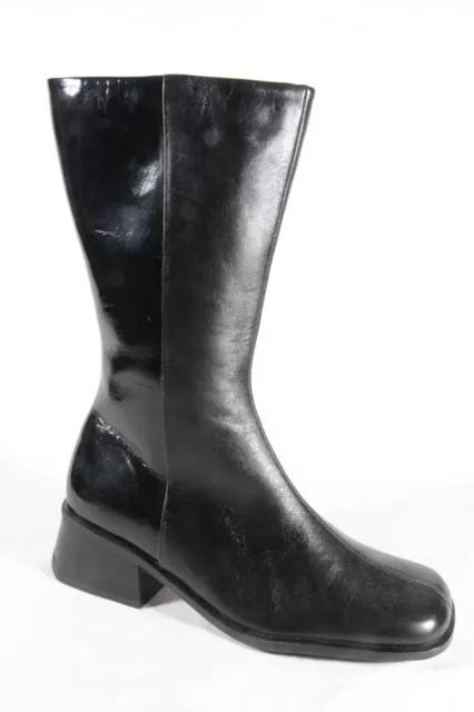Gino Ventori Bottes Bottines pour Femmes Bottines Noir Cuir Véritable Neuf