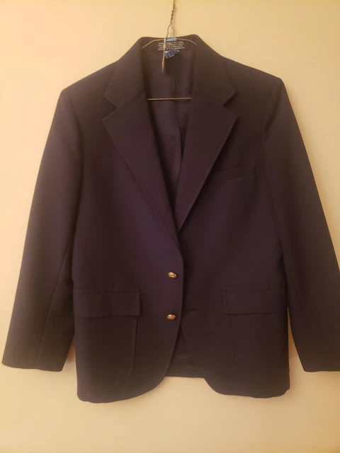 Gant Boys Navy Blue Blazer Jacket Sports Coat Youth Size 14 Lined 2 Button
