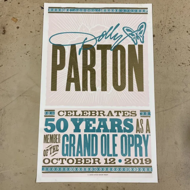Dolly Parton 50 Year anniversary HATCH SHOW PRINT grand ole opry 2019