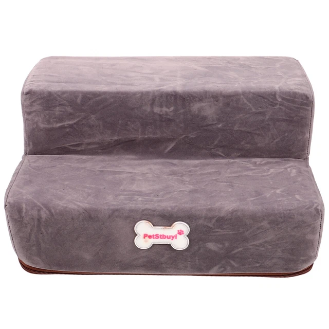 Generic Gradini Per Animali Domestici Scale Per Cani Rampa Per Cani Scaletta Spugna Multiuso Ad Alta Densità Per Cani Di Piccola Taglia, S 3 Gradini Grigio - 11