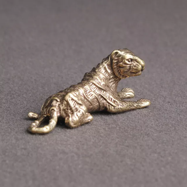 Brass Tiger Figurines Sculptures Tea pet Statuette Collection Copper Gifts