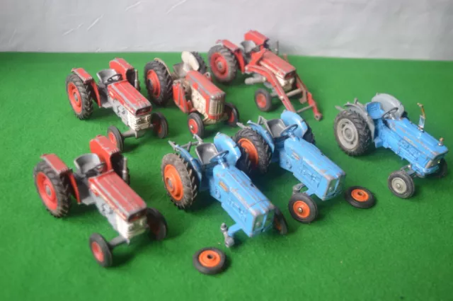 Corgi Toys Ford / Fordson / Massey Ferguson Farm Tractors job lot qty 7