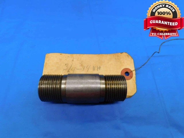 Shop Made 3/4 14 Nh Hose Pipe Thread Plug Gage .75 Go No Go Pd's = .998 & 1.002